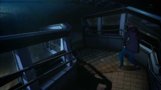 Night view of the station north exit pedestrian deck